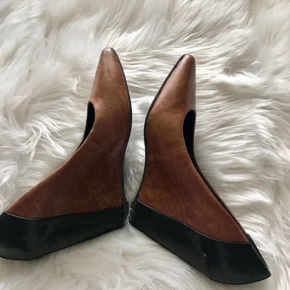 ALDO Black & Brown Wedges - Picture 4 of 5